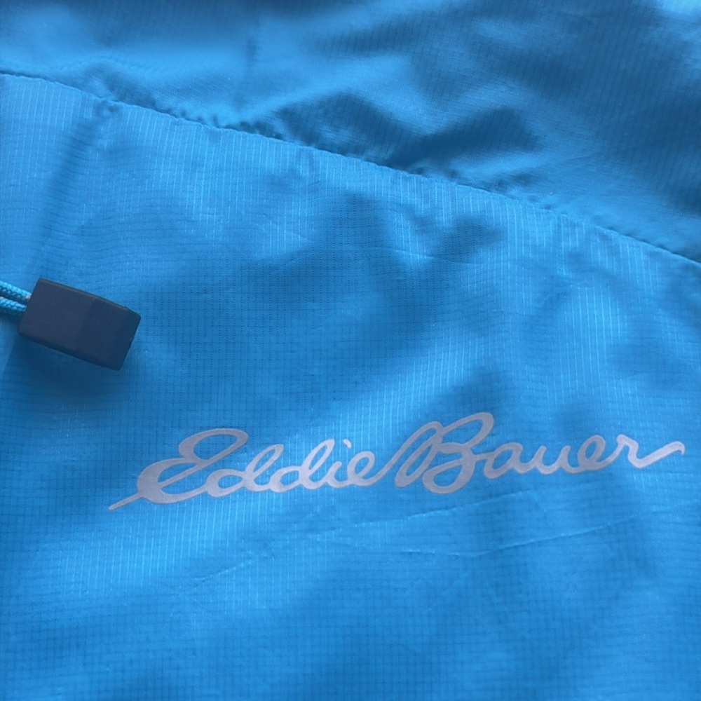 EDDIE BAUER REVERSIBLE LIGHTWEIGHT BLUE/BLACK JACKET (XL) - Picture 3 of 14